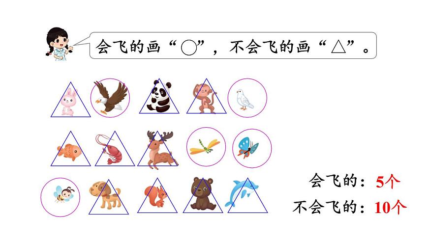 【新教材】蘇教版數(shù)學一年級下冊3.1 按不同標準分類（1）（教學課件）第6頁