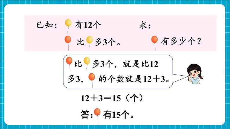 【新教材】苏教版数学一年级下册6.2 求比一个数多(或少)几的数是多少(教学课件)第6页