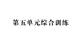 小学数学新西师版一年级下册第五单元综合训练作业课件2025春