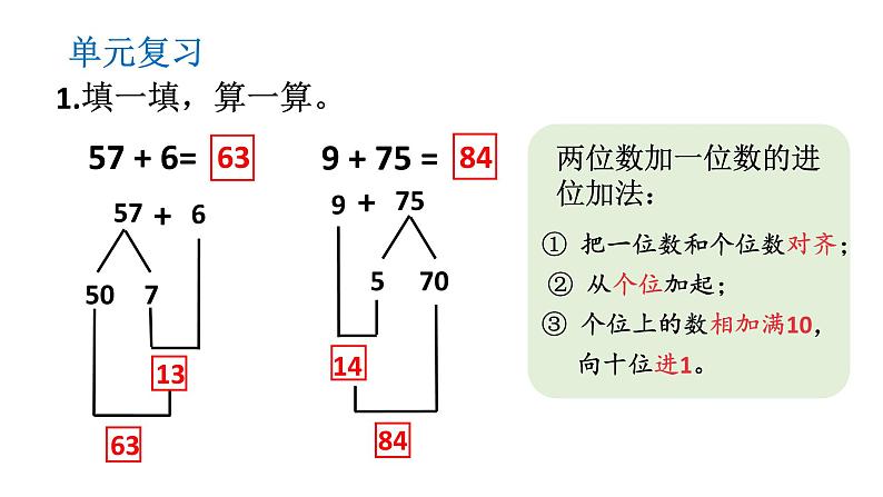 小学数学新西师版一年级下册第六单元整理与复习教学课件2025春第4页
