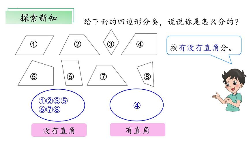 北師大版數(shù)學(xué)四年級下冊 2.5《四邊形分類》課件PPT第5頁