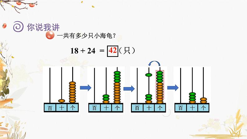 青岛版2024数学一年级下册 第5单元 5.3两位数加两位数的进位加法 PPT课件第3页
