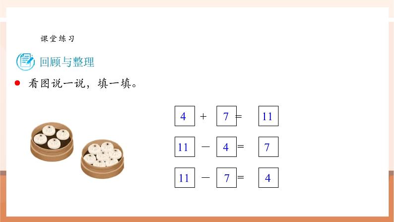 【新教材核心素养】苏教版数学一年级下册《进位加法和退位减法 复习》(课件)第3页