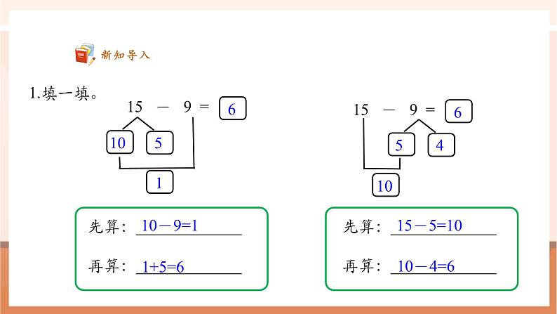苏教版一下1.4《十几减8、7》(课件)第4页