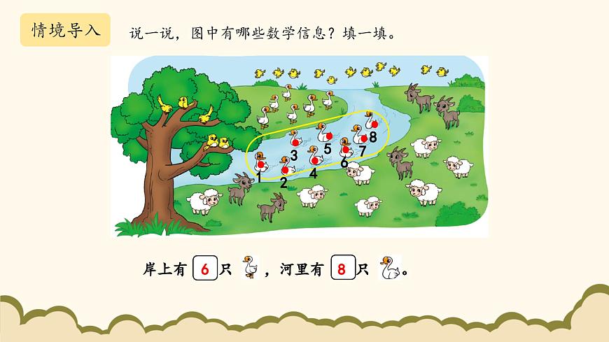 北師大版（2025）小學(xué)數(shù)學(xué)一年級(jí)下冊(cè)3.6《美麗的田園》課件PPT第6頁(yè)