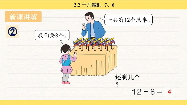 人教版(2024)数学一年级下册 2.2 十几减 8、7、6(课件)第4页