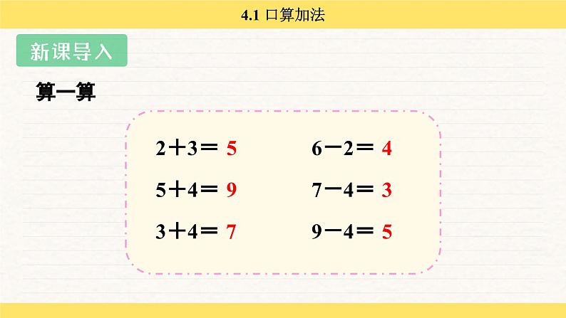 人教版(2024)数学一年级下册 4.1 口算加法(课件)第4页