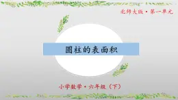 北师大版数学六年级下册 1.2《圆柱的表面积》课件PPT