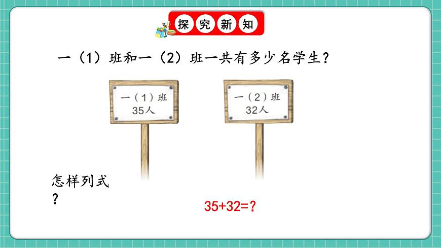 人教版小學(xué)數(shù)學(xué)一年級下冊5.1《筆算加法（不進(jìn)位）》PPT課件第3頁