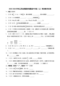 2023-2024学年江西省南昌市南昌县六年级（上）期末数学试卷