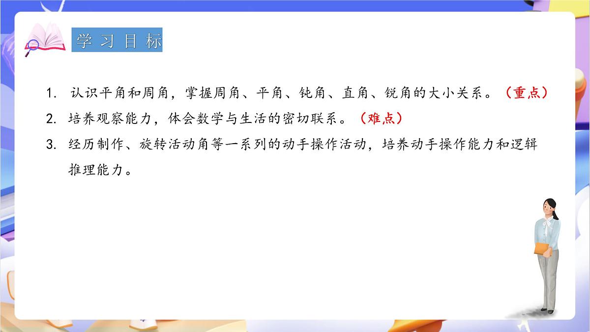 青岛版(2024)数学四年级上册 2.3 《角的分类》课件第2页