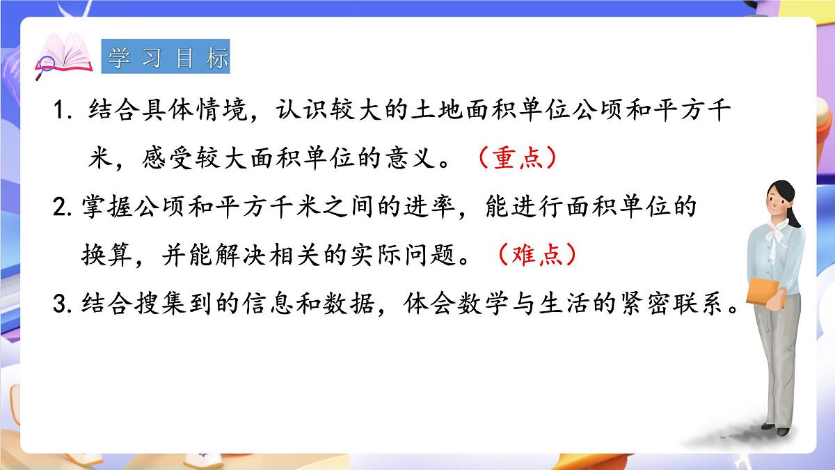 青岛版(2024)数学五上5. 《公顷、平方千米》 课件第2页