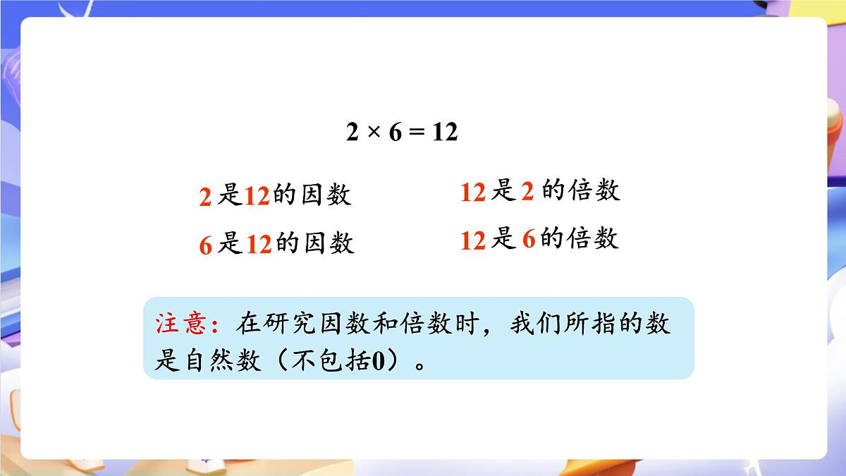 青岛版(2024)数学五上 6.1 《因数和倍数》 课件第6页