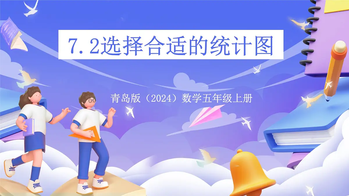 青岛版(2024)数学五上7.2《 选择合适的统计图》 课件第1页