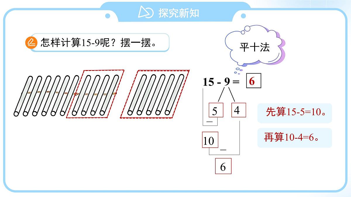 第二单元《十几减9》课件 数学人教版(2024)一年级下册第7页