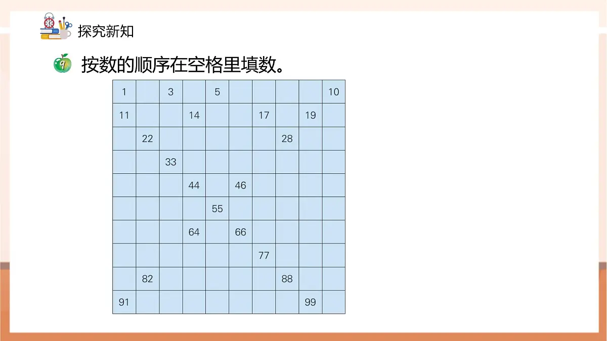 冀教版新版一下3.2.3《百数表》(课件)第6页