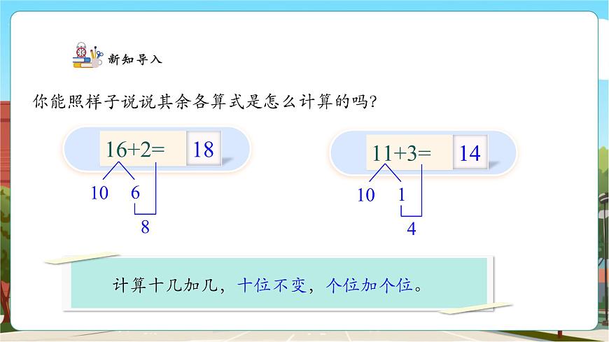 人教版新版一下4.1《兩位數(shù)加一位數(shù)（不進(jìn)位）、整十?dāng)?shù)》（課件）第5頁