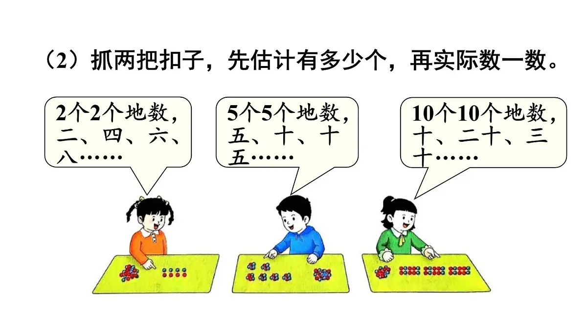 小学数学新冀教版一年级下册三100以内的数与加减法第2课时 估数与数数教学课件2025春第5页