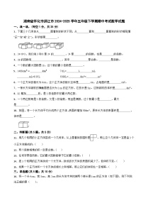湖南省怀化市洪江市2024-2025学年五年级下学期期中考试数学试题