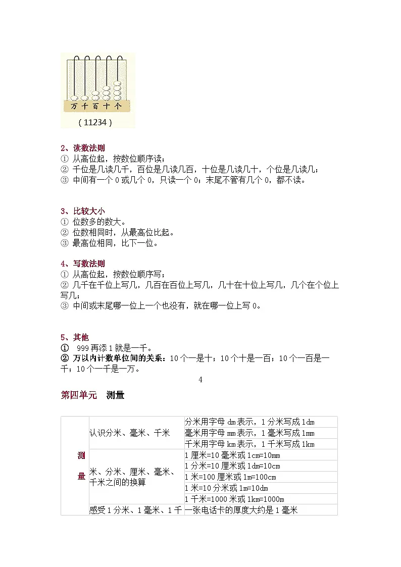北师大版二年级(下册)数学期中知识点归纳第3页