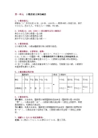 北师大版四年级（下册）数学期中知识点归纳