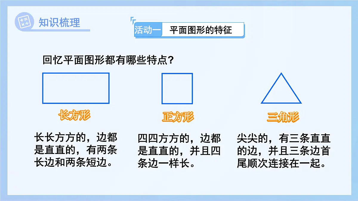 第三单元《玩转图形——认识平面图形》单元综合复习课件 数学青岛版(2024)一年级下册第4页