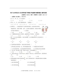 2025年哈尔滨市17中学六年级(下)期中数学试题及答案
