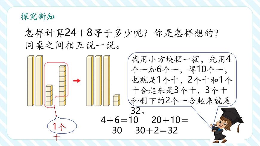 5.3 兩位數(shù)加一位數(shù)（進(jìn)位）（教學(xué)課件）第8頁