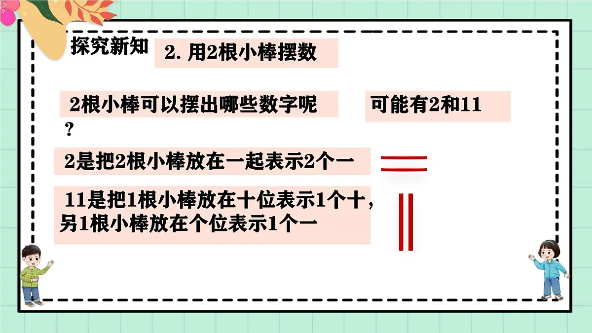 西师大版一年级上册数学第一单元《0~9的认识-认识0~9》4《摆一摆 说一说》第6页