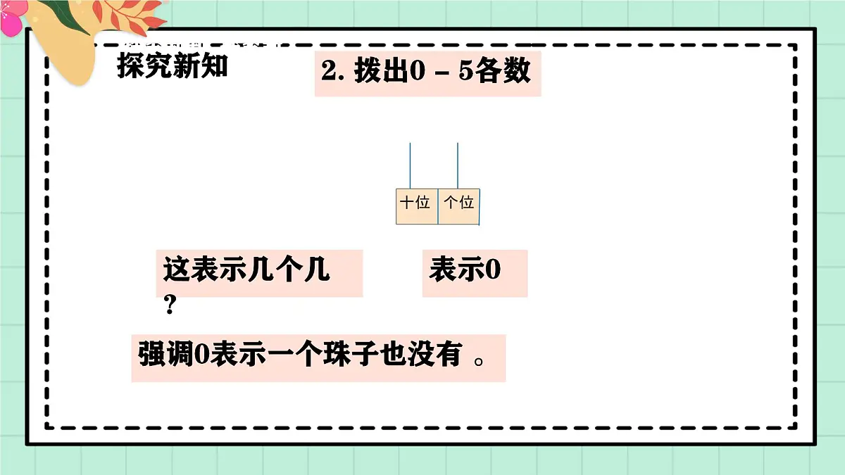 西师大版一年级上册数学第一单元《0~9的认识-认识0~9》6《拨一拨 说一说》第6页