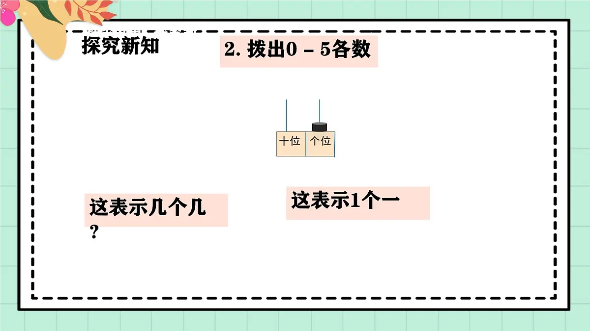 西师大版一年级上册数学第一单元《0~9的认识-认识0~9》6《拨一拨 说一说》第7页
