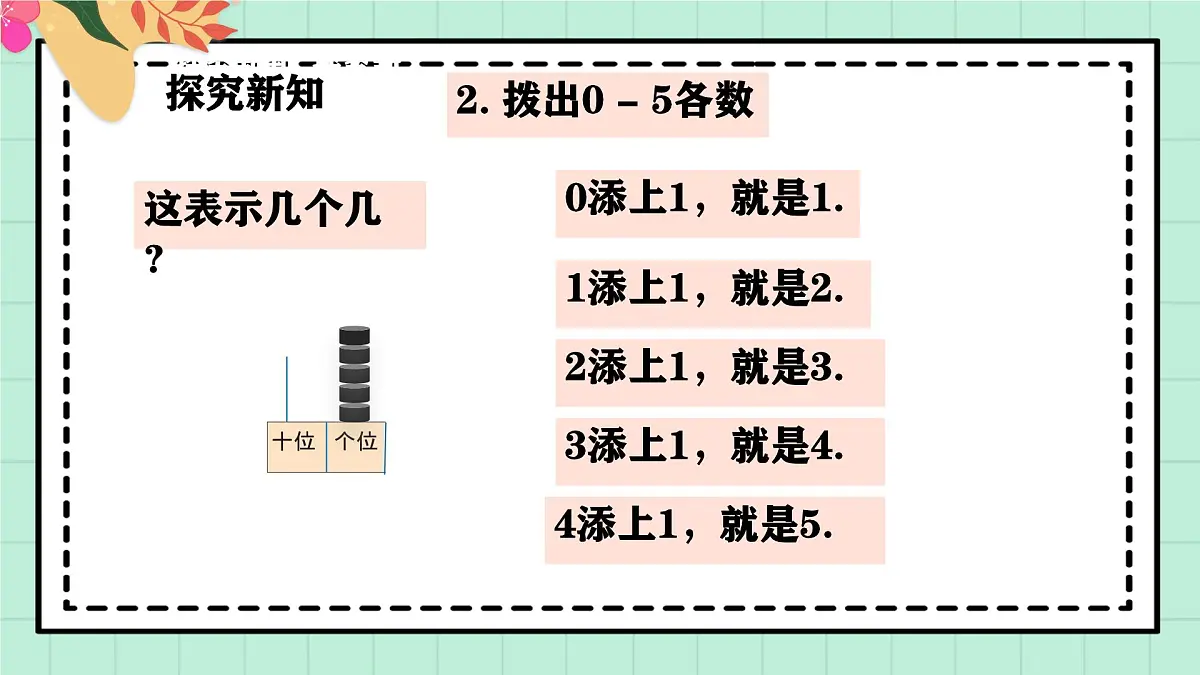 西师大版一年级上册数学第一单元《0~9的认识-认识0~9》6《拨一拨 说一说》第8页