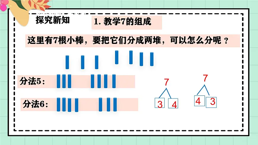 西师大版一年级上册数学第一单元《0~9的认识-认识0~9》8《分一分 填一填》第8页