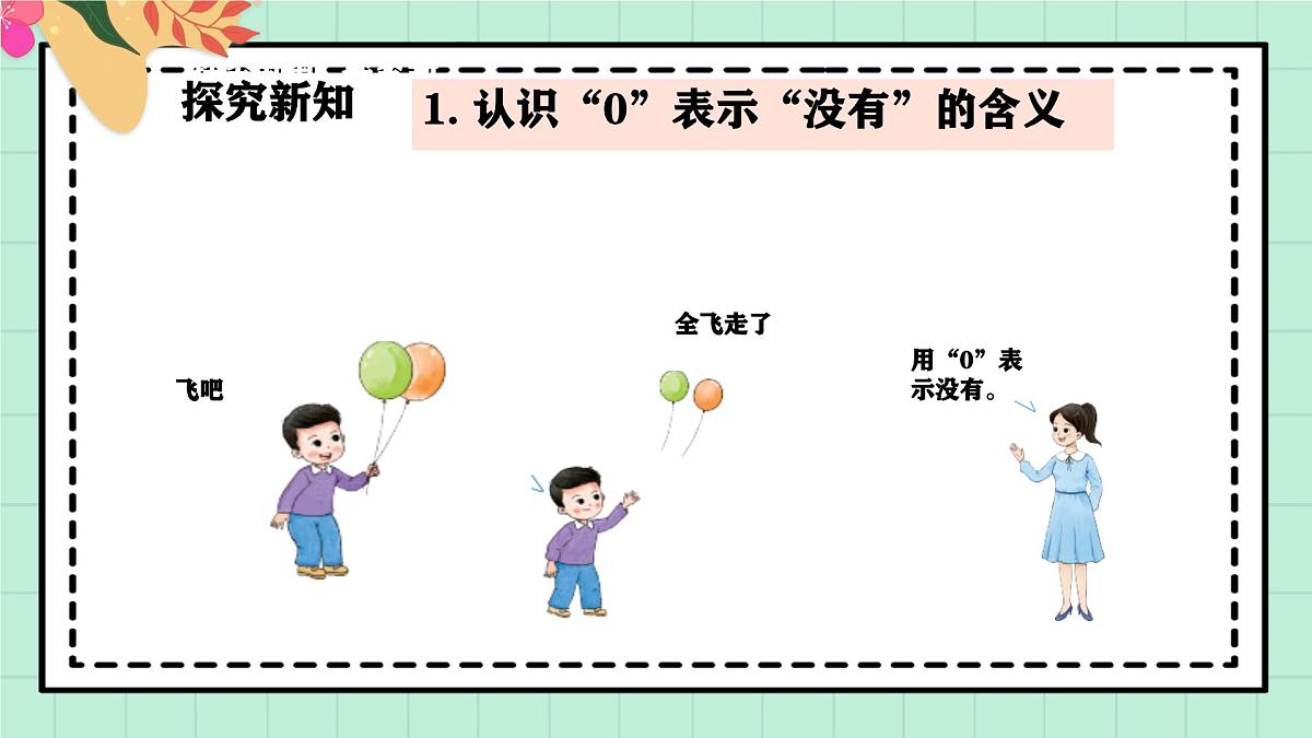 西南大版一年级上册数学第一单元(认识0~9)9《认识0》教案第5页