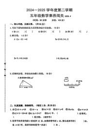 江苏省徐州市睢宁县实验小学2024-2025学年五年级下学期期中数学试题