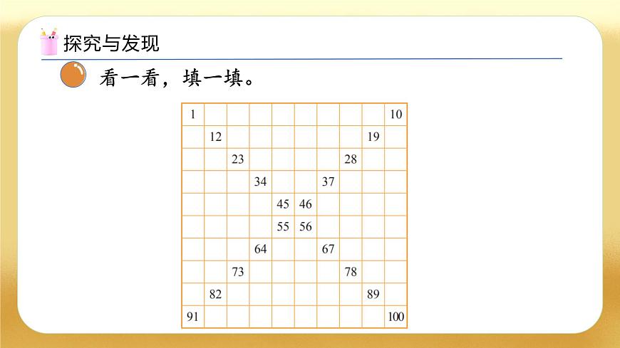 【备课无忧】北师大版數學一年级下册-4.6 做個百數表（教学課件）第8页