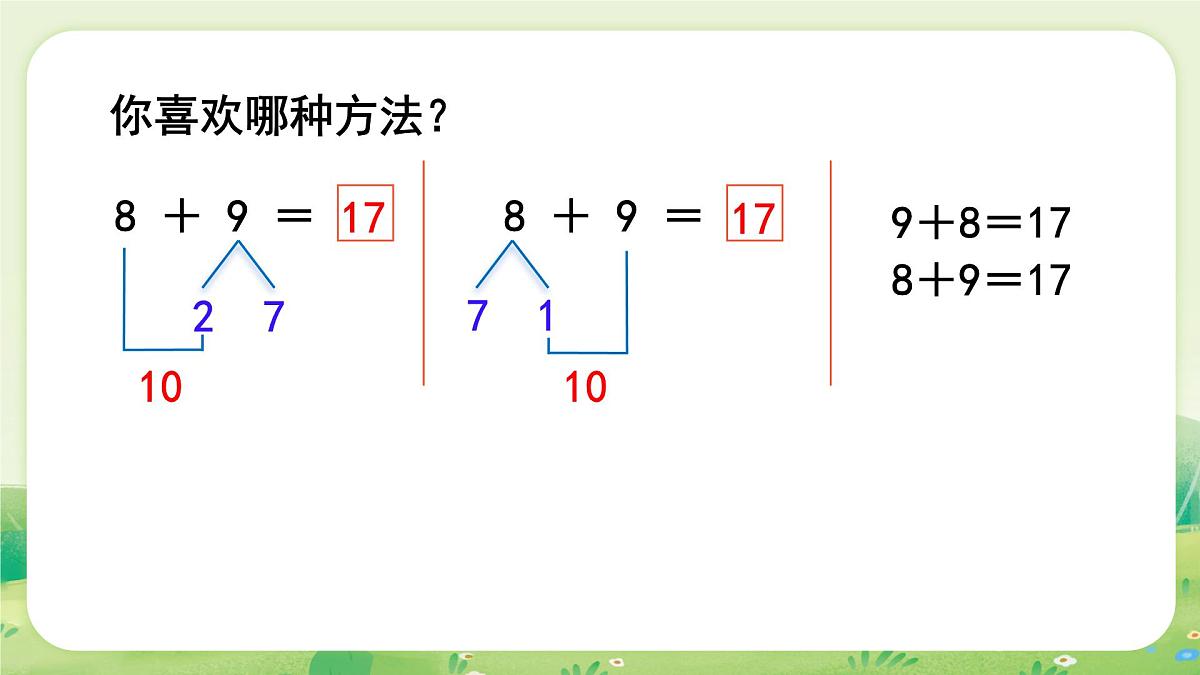 人教版(2024)一年级数学上册第五单元20以内的进位加法第3课时 8、7、6加几(2)课件第8页