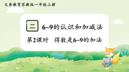 蘇教版（2024）一年級(jí)數(shù)學(xué)上冊第二單元6~9的認(rèn)識(shí)和加減法第2課時(shí)  得數(shù)是6~9的加法課件