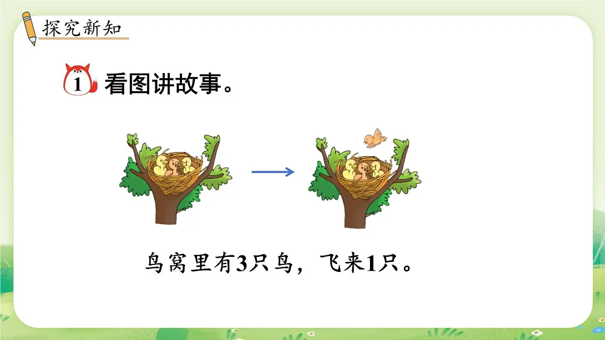 冀教版(2024)一年级数学上册第一单元熟悉的数与加减法2第1课时 加减法的初步认识课件第3页