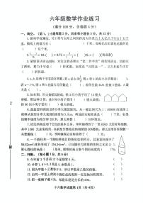 河南省南阳市镇平县2024-2025学年六年级下学期5月月考数学试题
