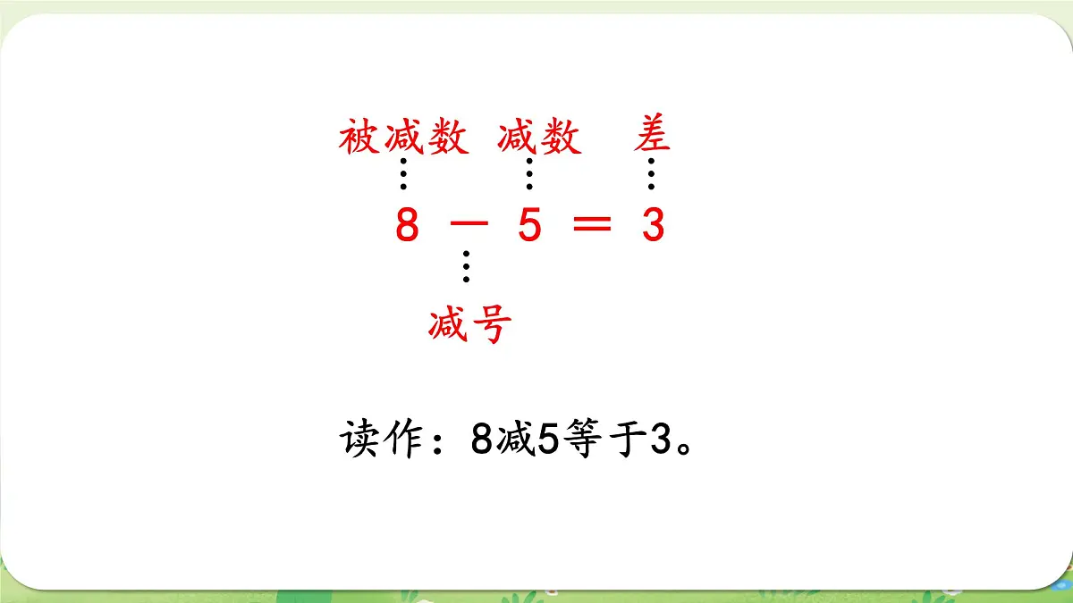 西师大版(2024)一年级数学上册第二单元0~9的加减法第4课时 减法的认识(1)课件第6页