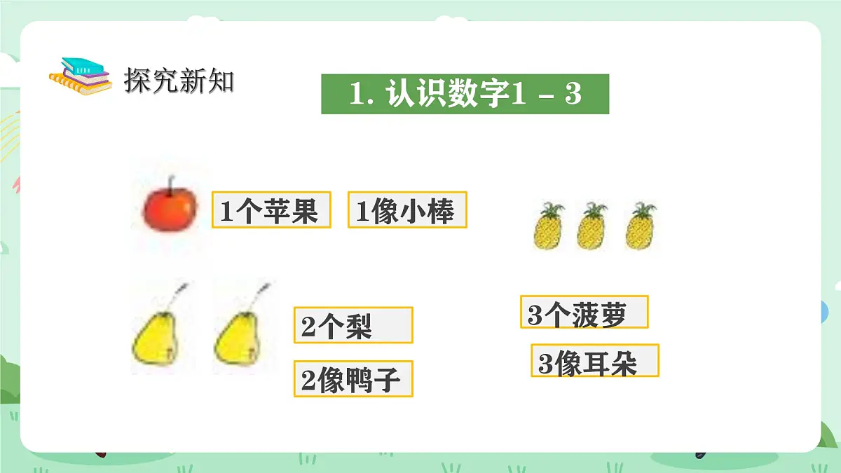 冀教版一年级上册数学第一单元2《认识1-9-看图说话》课件第6页