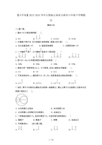 2023_2024学年 [小升初人教版]云南玉溪六年级下册数学期末试卷[有解析]