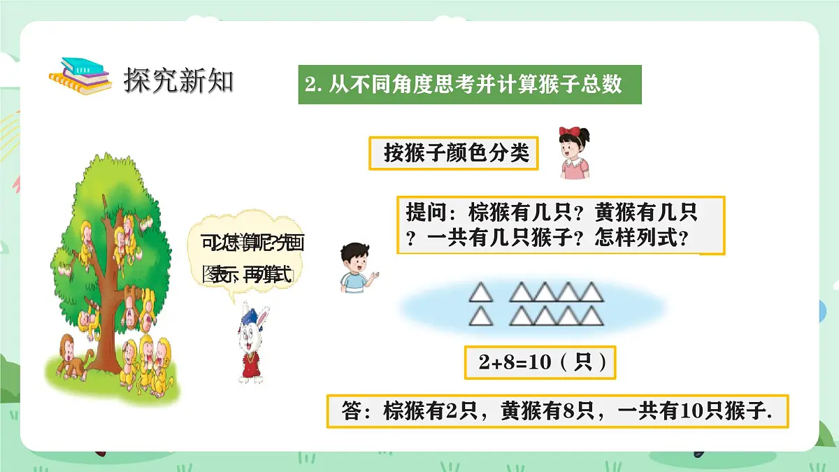 冀教版一年级上册数学第一单元4.3《10的认识和加减-一共有几只猴子?》课件第6页