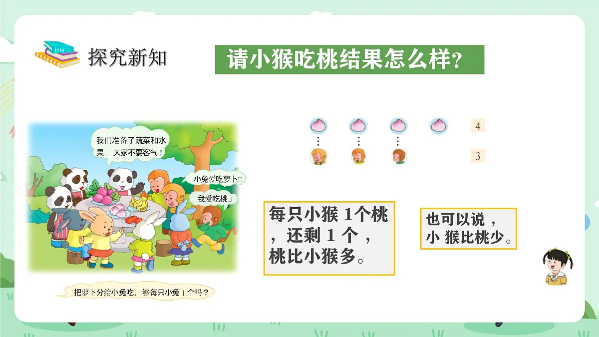 冀教版一年级上册数学第上学了3《熊猫请客》课件第7页