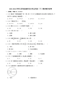 2023-2024学年江苏省盐城市东台市五年级（下）期末数学试卷
