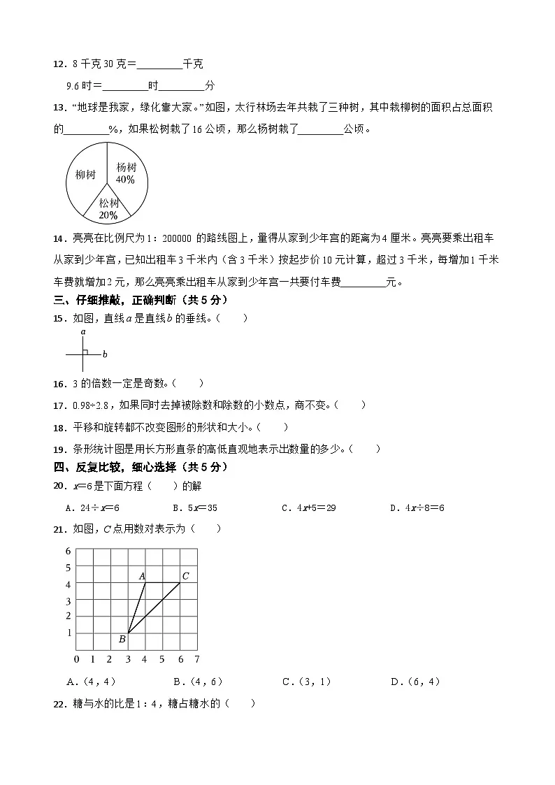 山东省枣庄市台儿庄区2023年小升初数学试卷第2页