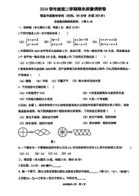 上海市杨浦区2024-2025学年六年级下数学期末试卷