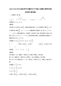 2023-2024年山东省枣庄市滕州市六年级上册期中数学试卷及答案(青岛版)