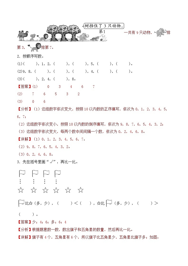第1單元 第08課 《生活中的數(shù)——整理與復習》-【教師版】2025年新一年級數(shù)學暑假銜接講義(北師大版)第2頁